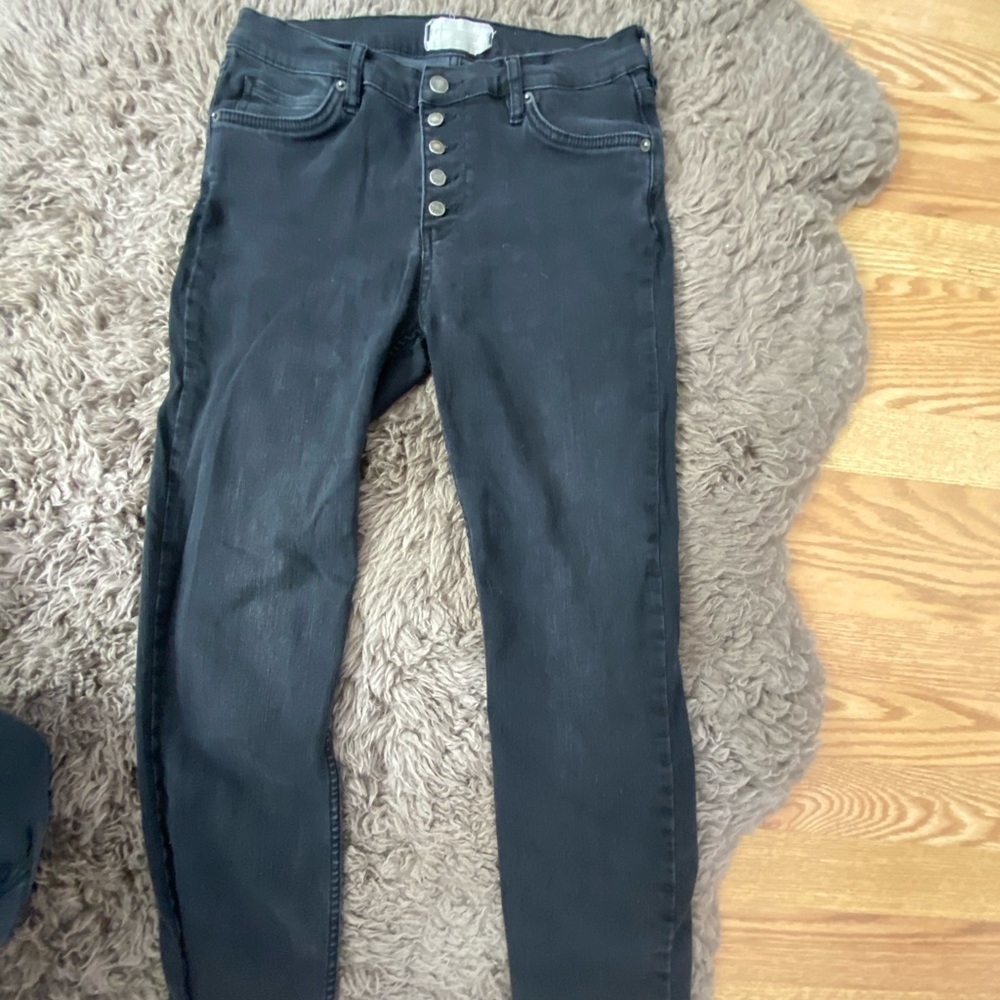 Free people button fly skinny jeans